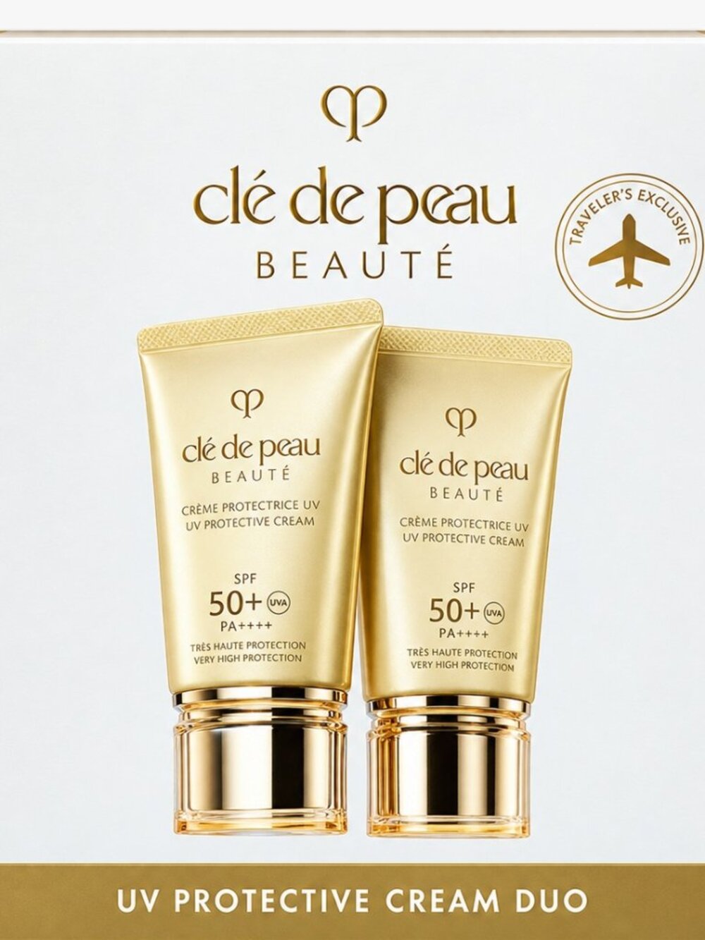 Clé de Peau Beauté UV Protective Cream SPF 50+ – 1.8 oz / 50 mL × 2 Pack